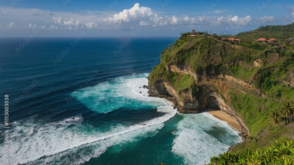 Obraz premium Beautiful view of ocean in Uluwatu on Bali