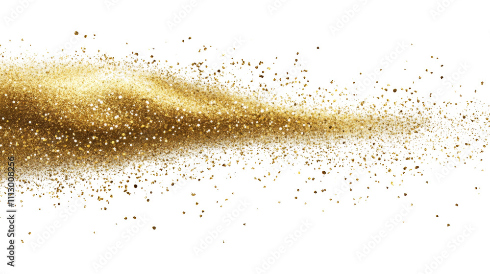 Explosion of golden dust particles transparent background Explosion of golden dust particles transparent background