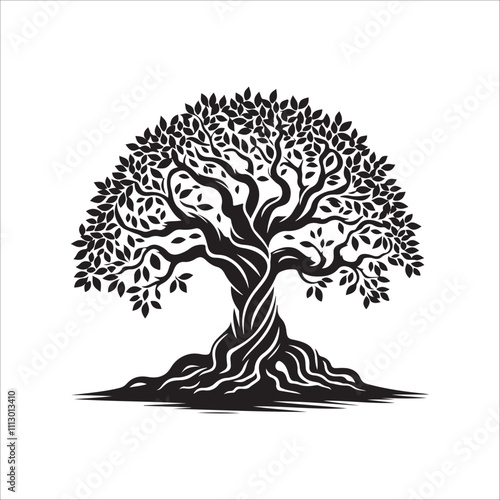 best banyan tree vector silhouette