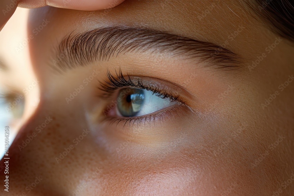 This image features a stunning close-up of a human eye showcasing natural light, perfect lashes, and a warm skin tone, highlighting beauty and detail in a captivating way. This image features a stunning close-up of a human eye showcasing natural light, perfect lashes, and a warm skin tone, highlighting beauty and detail in a captivating way.