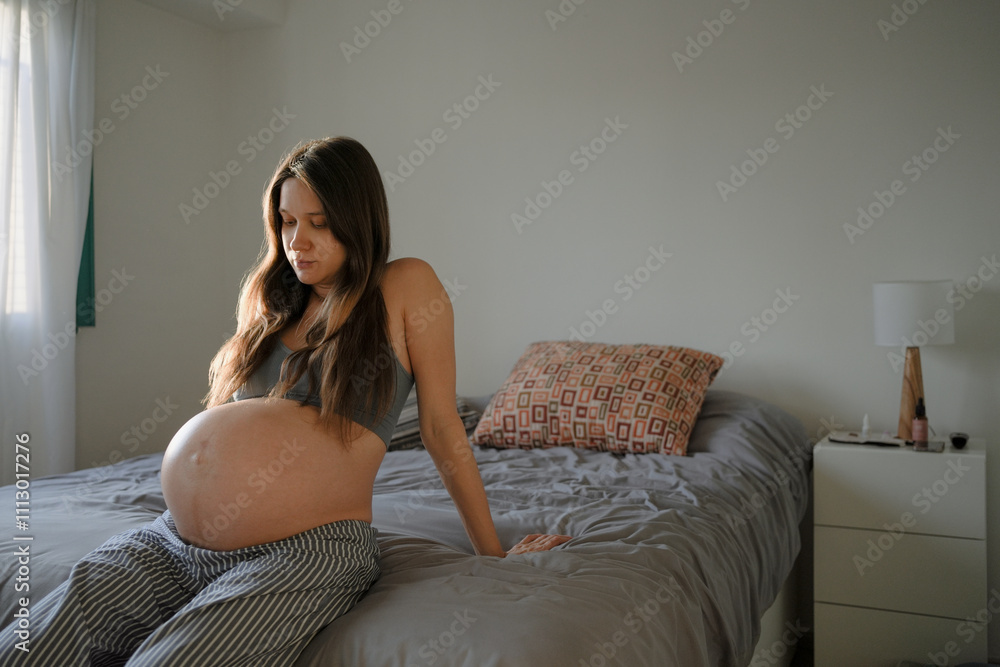 Expectant Mom Relaxing at Home Expectant Mom Relaxing at Home