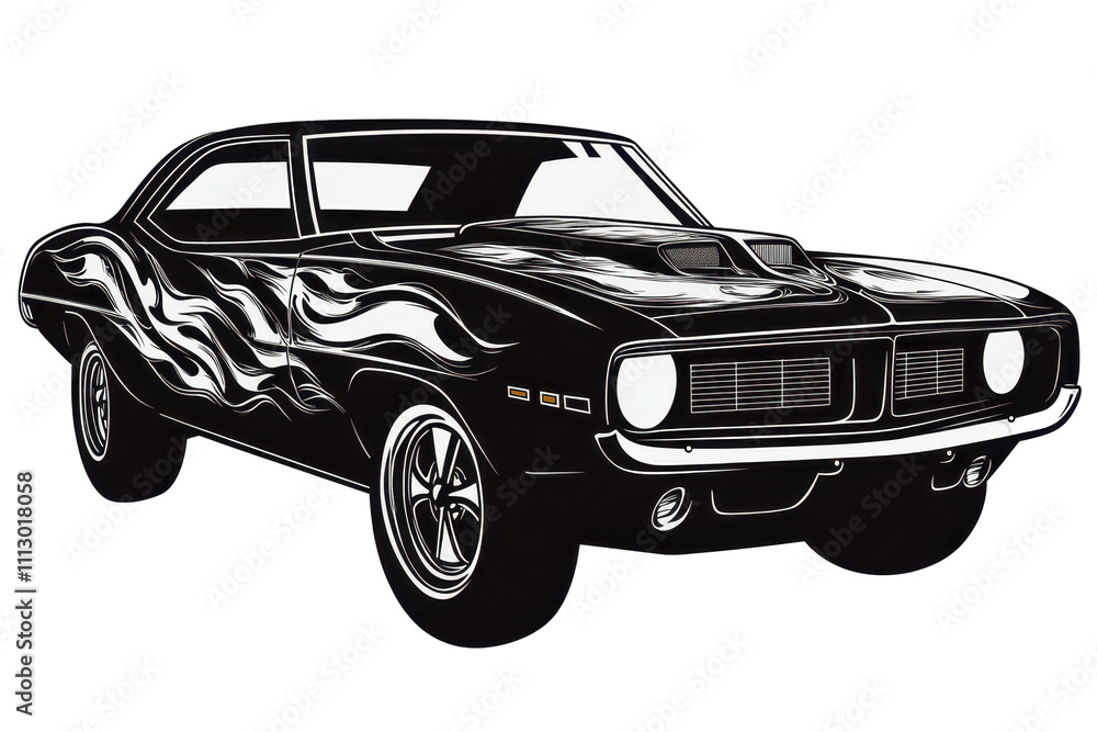 Black and white model of the machine