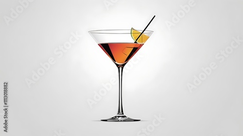 A Martini Cocktail in a Classic Glass