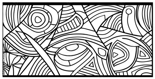 collection of abstract hand-drawn textures and patterns, black and white