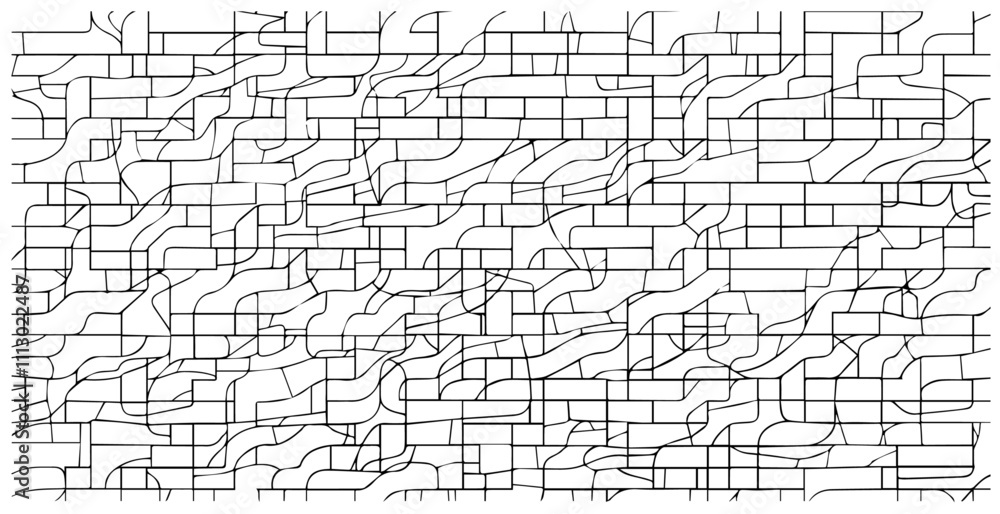 artistic sketch of flowing lines in abstract style – black vector pattern artistic sketch of flowing lines in abstract style – black vector pattern