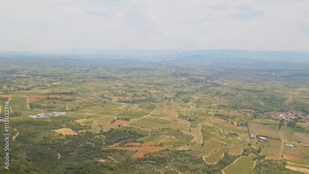 Panoramic aerial view of Spain's major wine region, Rioja. Panoramic aerial view of Spain's major wine region, Rioja.