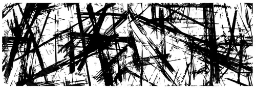 abstract chaotic line pattern in hand-drawn black vector illustration
