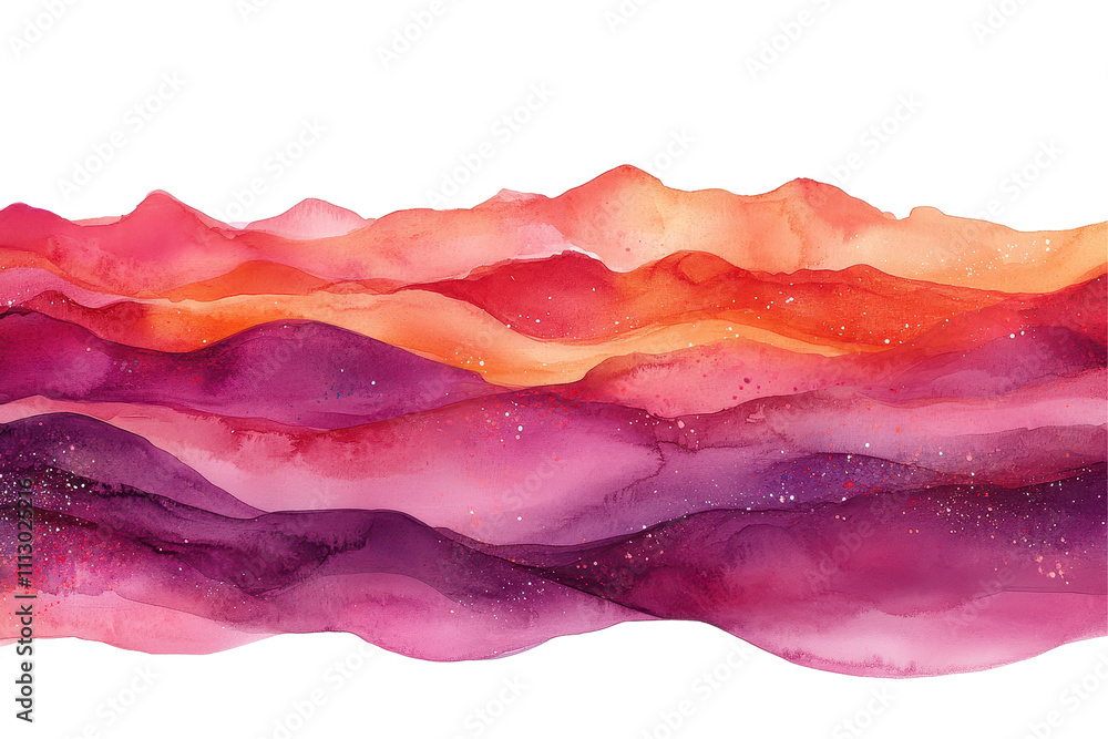 Watercolor painting of mountains Watercolor painting of mountains