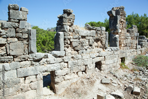 Amphitheater Ruins Of Phaselis Ancient City in Antalya province photo