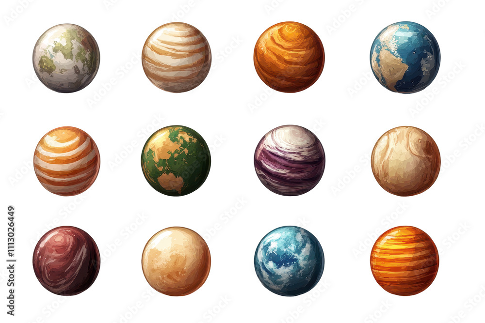 Planets and galaxies representing the infinite universe Planets and galaxies representing the infinite universe