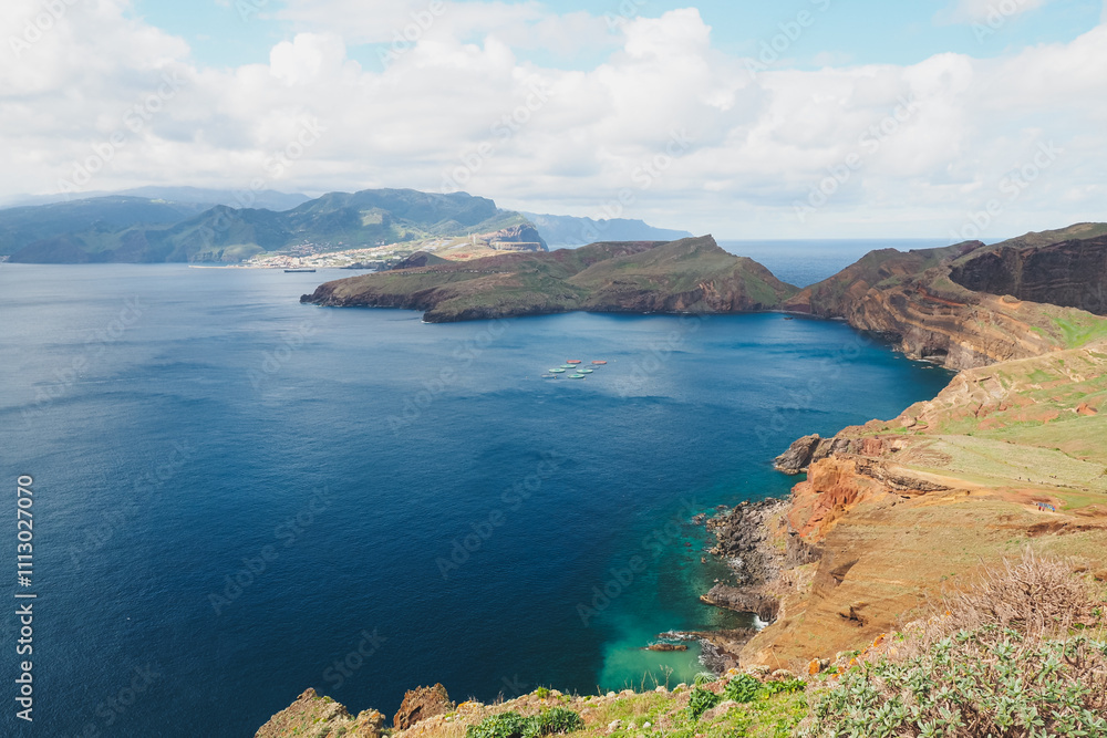 view of the sea and mountains Madeira view of the sea and mountains Madeira