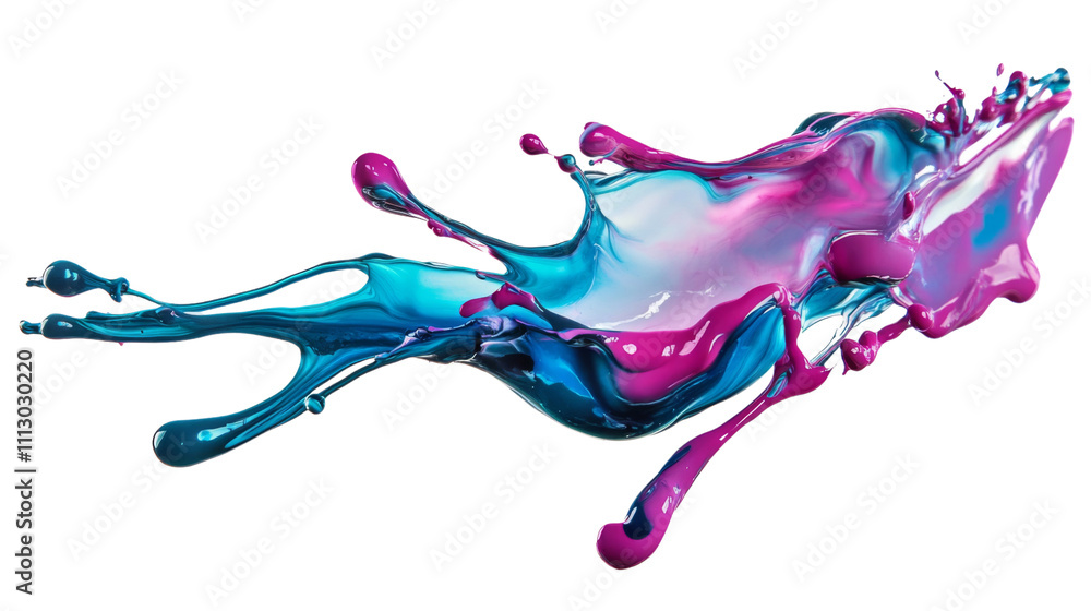 Naklejka premium Explosion of colors transparent background