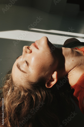 Woman relax in sunlight