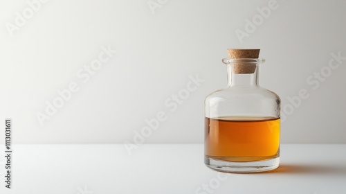 Vape glass brown bottle isolated on white background, Glass bottle of poison photo