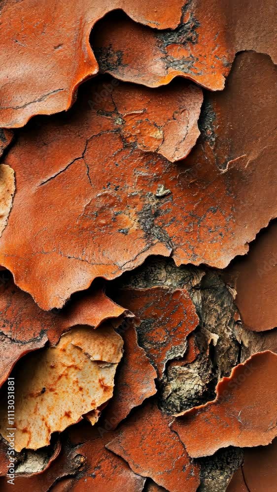 Cracked and peeling bark shows vibrant textures and earthy tones in a natural setting Cracked and peeling bark shows vibrant textures and earthy tones in a natural setting