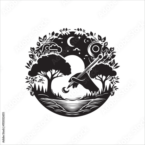 best banyan tree vector silhouette