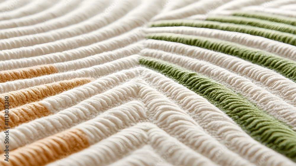 Tropical leaf patterns seamlessly integrated into a textured rug, Minimalist, Olive Green, Sand, Illustration, Soft hues, flat perspective Tropical leaf patterns seamlessly integrated into a textured rug, Minimalist, Olive Green, Sand, Illustration, Soft hues, flat perspective