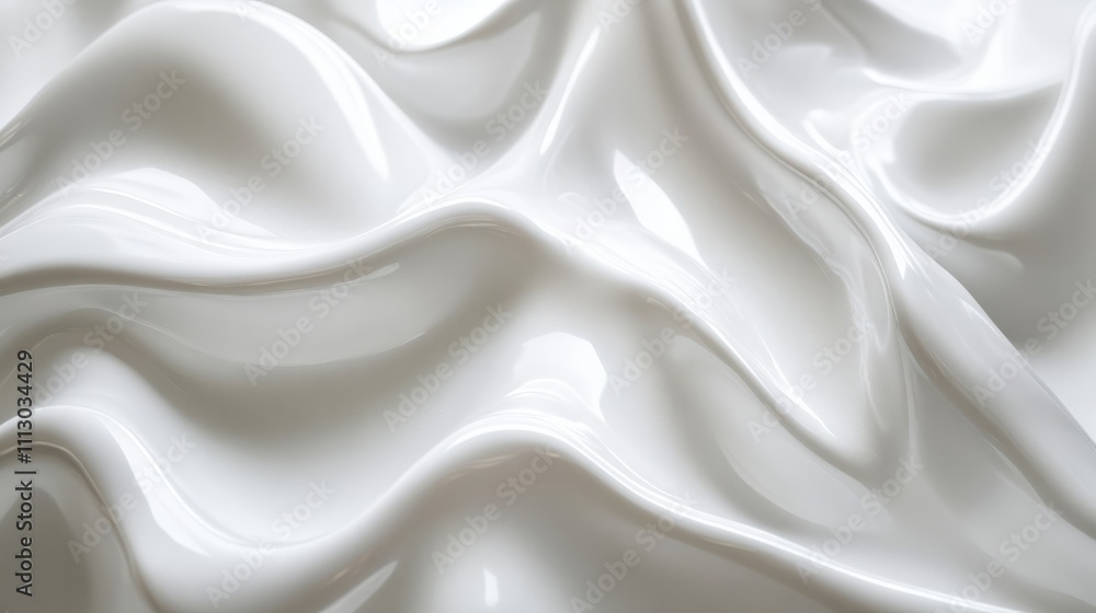 Fototapeta premium A minimalistic 3D background with dynamic fluid shapes