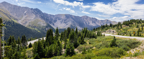 Highway at Loveland Pass Along the Continental Divide in Colorad