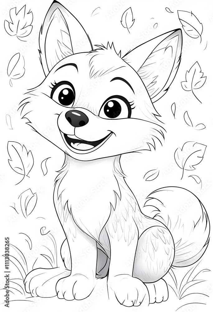 Obraz premium Cartoon Fox