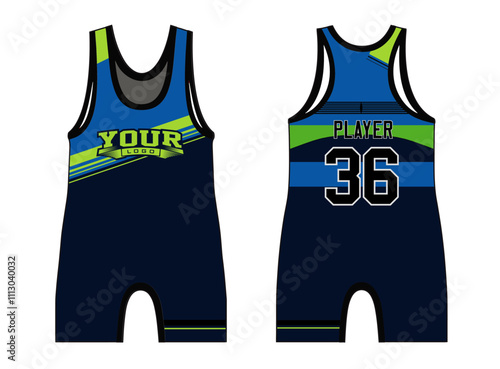 Wrestling singlets are designed with an elegant edgy and wild look. Sports gear template mockup perfect fit for all sports. The designs that go on casual wear, shirts, fashion apparel, and all kind 