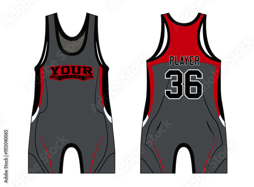 Wrestling singlets are designed with an elegant edgy and wild look. Sports gear template mockup perfect fit for all sports. The designs that go on casual wear, shirts, fashion apparel, and all kind 