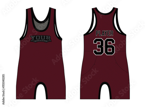 Wrestling singlets are designed with an elegant edgy and wild look. Sports gear template mockup perfect fit for all sports. The designs that go on casual wear, shirts, fashion apparel, and all kind 