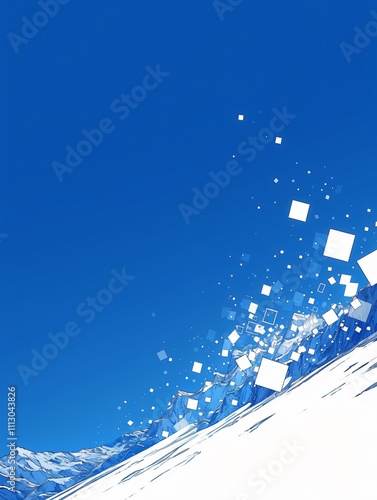 abstract winter cube snow background