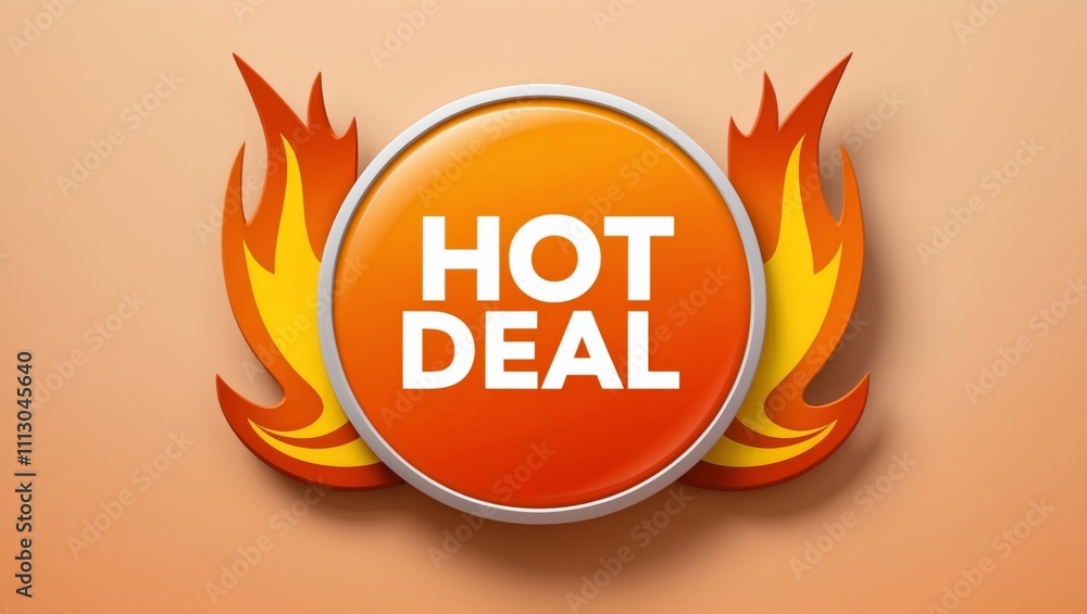 Flame-Themed Discount Banner for Special Deals Flame-Themed Discount Banner for Special Deals