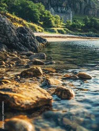 Serene Lake Shore Scene photo