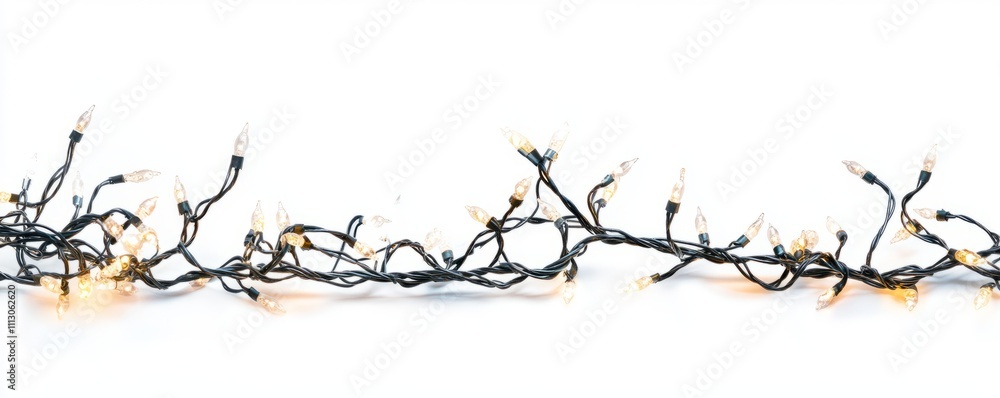 Clipping path with christmas lights isolated on white. Clipping path with christmas lights isolated on white.