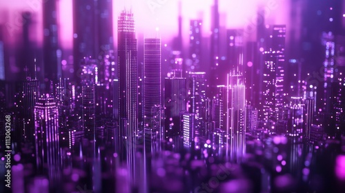 Wallpaper Mural Neon Cityscape Torontodigital.ca