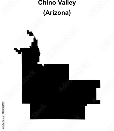 Chino Valley (Arizona) blank outline map