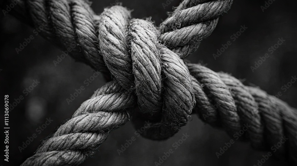 As a metaphor for a thin connection under stress and weakness or anxiety, broken rope is stretched with force and pressured to its breaking point, rupturing as either strength or vulnerability. As a metaphor for a thin connection under stress and weakness or anxiety, broken rope is stretched with force and pressured to its breaking point, rupturing as either strength or vulnerability.