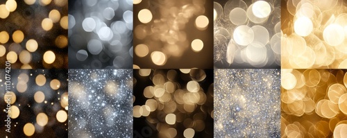bokeh, gold silver silver, Photoshop overlays, Christmas magic shine light, wedding