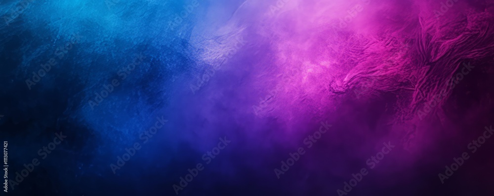 Fototapeta premium Dark blue purple glowing grainy gradient background black noise texture poster header banner design