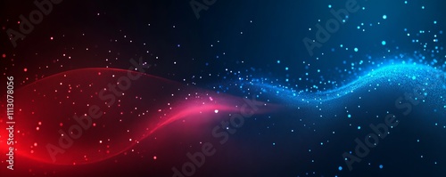 Grainy background, blue red abstract glowing color shape dark noisy banner, poster header backdrop design