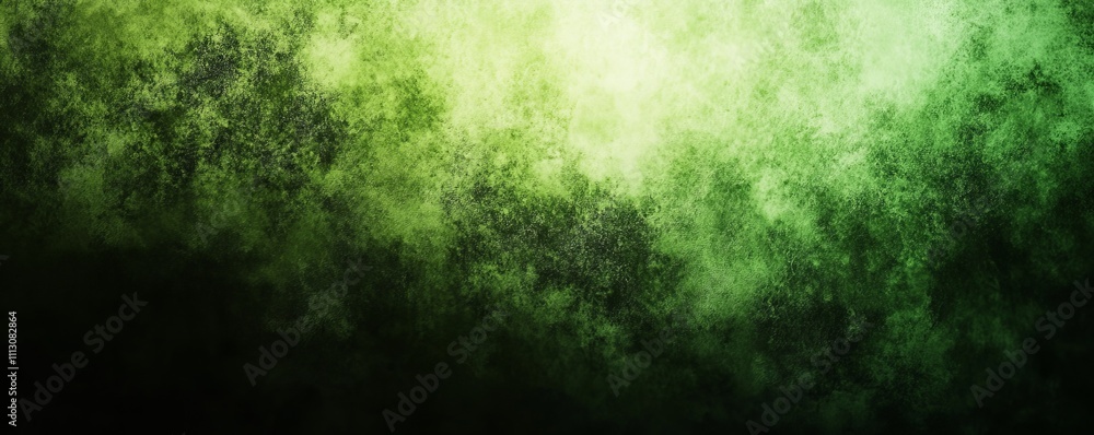 Glowing green grainy texture background blurred light gradient black green dark banner backdrop Glowing green grainy texture background blurred light gradient black green dark banner backdrop