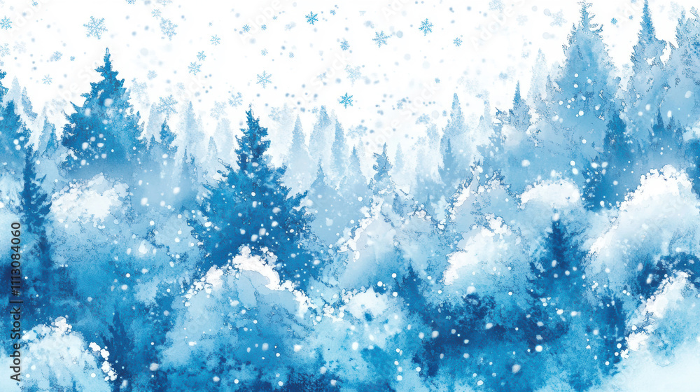Winter woods snow background template for greeting card design. Winter woods snow background template for greeting card design.
