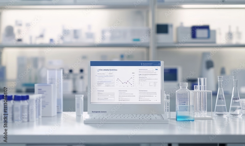 Newsletter with detailed scientific data and research highlights, positioned on a white lab bench, with a backdrop of neatly organized lab instruments and a spotless laboratory environment. Newsletter with detailed scientific data and research highlights, positioned on a white lab bench, with a backdrop of neatly organized lab instruments and a spotless laboratory environment.