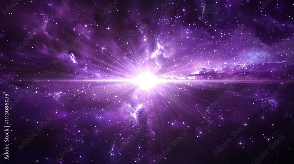 Cosmic Radiance: A Stellar Explosion Illuminates the Purple Nebula Cosmic Radiance: A Stellar Explosion Illuminates the Purple Nebula