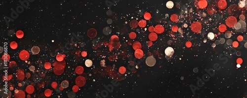 Love the bokeh sparkle confetti textured layout with the abstract red glitter on a black background. This card is perfect for Valentine's day, Christmas or a wedding celebration.