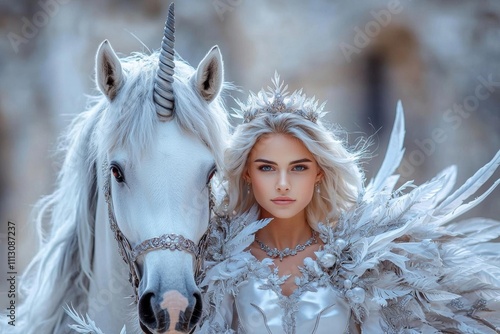 minimal photostock of a  Fantasy woman princess
