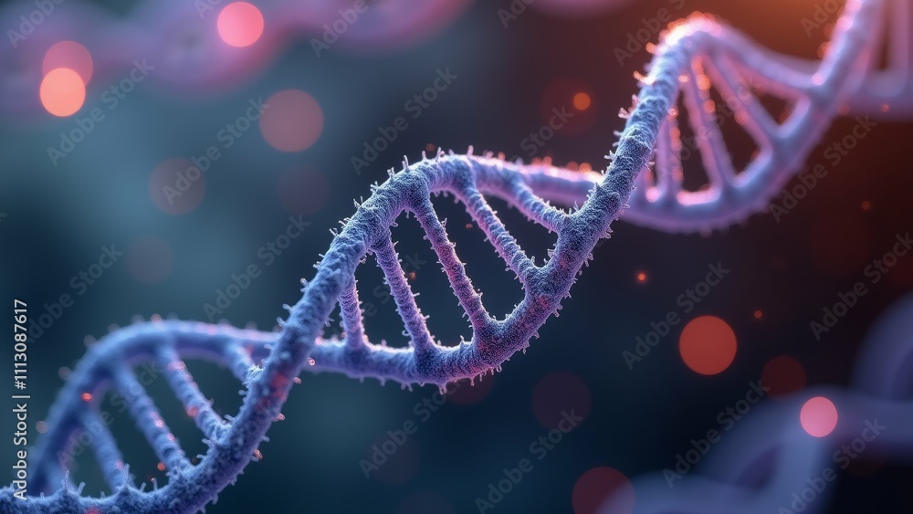 The image is a close-up of a double helix of DNA, which is a type of genetic code. The helix is made up of multiple strands of DNA that are intertwined and appear to be glowing in the dark. The image is a close-up of a double helix of DNA, which is a type of genetic code. The helix is made up of multiple strands of DNA that are intertwined and appear to be glowing in the dark.