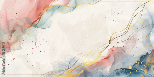 Islamic abstract background with water color, version 30