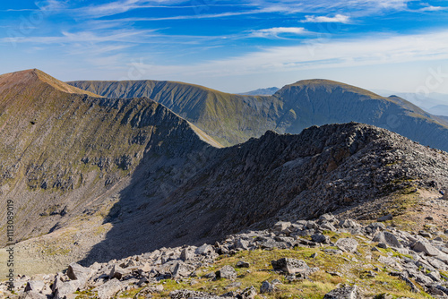 Carn Mor Dearg Arete, CMD ridge route to Ben Nevis, Nevis range, Fort William, Scotland