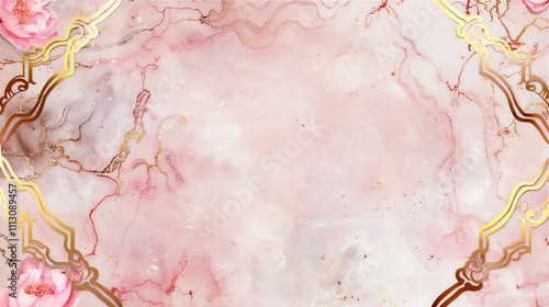 Islamic abstract background with water color, version  22