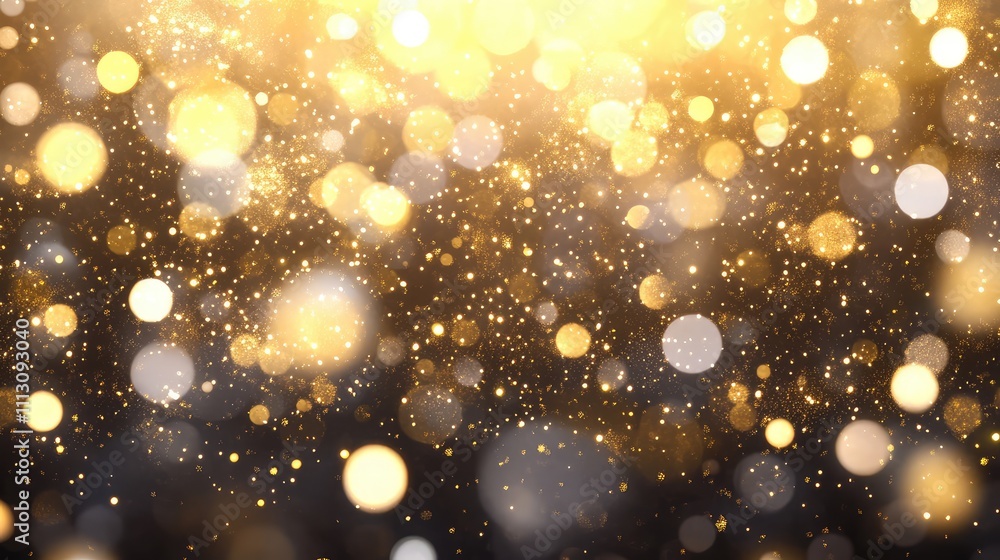 Abstract Background of Glittering Gold and Silver Bokeh Lights Abstract Background of Glittering Gold and Silver Bokeh Lights