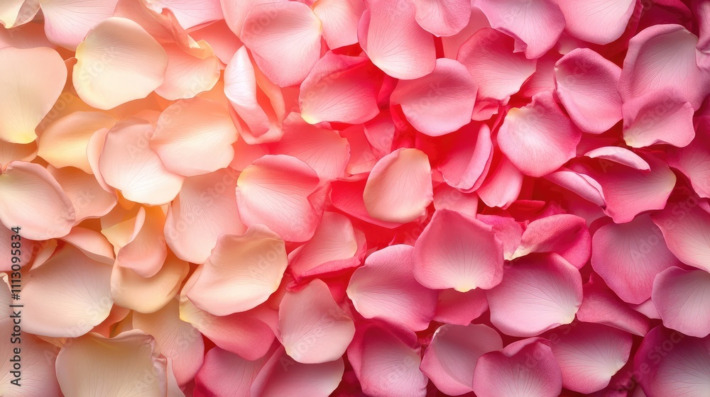 Obraz premium Delicate Pink and Cream Rose Petals Background for Elegant Designs