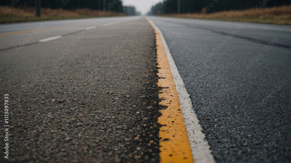 Empty concrete road with defined joints and background Empty concrete road with defined joints and background